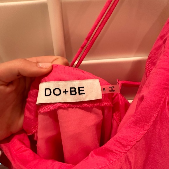 Pink Ruffle Mini Dress - Picture 2 of 3